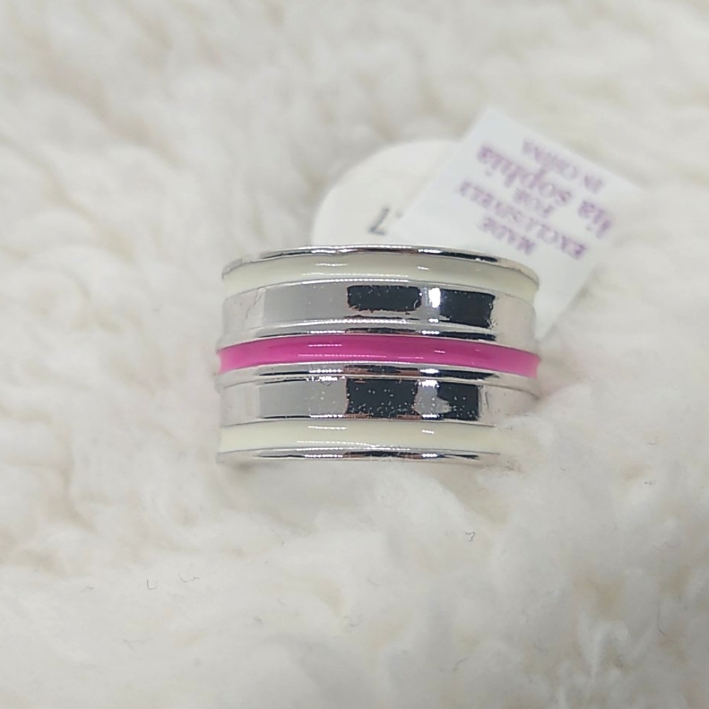 Lia Sophia Fast Track Wide Band Ring Sz 7 - Picture 2 of 6